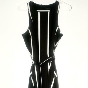 Black and White A-Line Dress